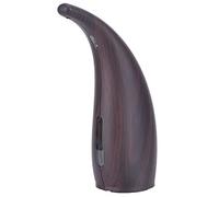 Dispensador de jabón automático Encimera Contenedor de jabón de inducción sin Contacto Inteligente Grano de Madera Profunda para el hogar Baño Cocina Restaurante Accesorio