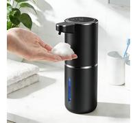 Dispensador de jabón automático Fantictas con sensor infrarrojo, dispensador de jabón eléctrico inalámbrico montado en la pared sin taladrar, cargado por USB, impermeable, para baños y cocina