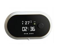 Dispensador de jabón automático sin Contacto Dispensador de jabón automático Inteligente para Montaje en Pared con Pantalla de Tiempo/Temperatura Tanque Horizontal Recargable a Prueba de Fugas 3 co