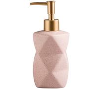 Dispensador De JabóN BañO Dispensador De Jabón Con Diseño De Forma Geométrica Con Bomba Dorada, Bomba Dispensadora Manual De Cerámica, Botella Con Bomba De Loción De 380ML/12,8 OZ Dispensador Jabon Co