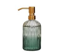 Dispensador de jabón Botella con dispensador de loción Estilo Retro y Aspecto Lujoso; Un jabón for baño Rayas Verticales(Transparent)