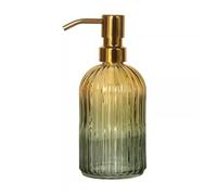 Dispensador de jabón Botella con dispensador de loción Estilo Retro y Aspecto Lujoso; Un jabón for baño Rayas Verticales(Green)