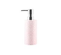 Dispensador de jabón Botellas de cerámica con Relieve Alto Valor 350 ml, Botellas dispensadoras Lujo livianas, Prensa for champú y Gel baño for el hogar(Pink)