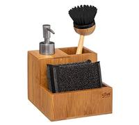 Dispensador de jabón + Cepillo + Esponja bambú