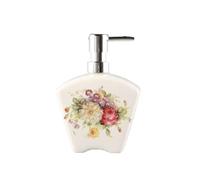 Dispensador de jabón cerámica 15.2 oz con diseño Floral y Acabado esmaltado, Ideal for encimeras baño hoteles