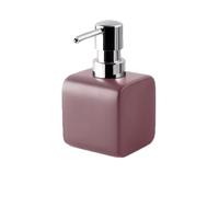 Dispensador de jabón cerámica 8.4 oz con Cabezal Bomba plástico, Acabado Brillante y Bordes Redondeados Suaves, dispensador for encimera(Lila)