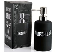 Dispensador de Jabón Cerámica Negro Mate 360ml | Dosificador de Limpiador Locion Fluido Jabonera Limpiar Manos Expendedor Recargable Shampoo Gel Lavar sanidad detergente | Cocina Baño Ducha Oficina