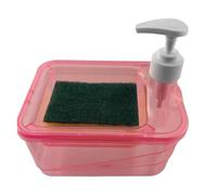 Dispensador de jabón con Esponja, Juego de jabón con Soporte para Esponja, Dispensador de para Platos 2 en 1 para Cocina, de líquido para Platos, Soporte para y para co