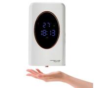 Dispensador de jabón con sensor automático, dispensador de jabón automático montado en la pared con pantalla LED, lavadora de manos espumosa sin contacto para cocina y baño