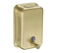 Dispensador de jabón de acero inoxidable 304, color dorado cepillado, negro, para hotel, dispensador de jabón, loción (dorado, 800 ml)