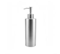 Dispensador de jabón de acero inoxidable con bomba de mano para fregadero de baño o cocina, recipiente resistente a la corrosión compatible con jabón, desinfectantes, lociones y más (400 ml)