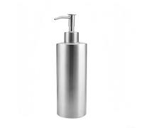 Dispensador de jabón de acero inoxidable con bomba de mano para fregadero de baño o cocina, recipiente resistente a la corrosión compatible con jabón, desinfectantes, lociones y más (550 ml)
