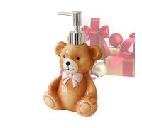 Dispensador de jabón de baño, botella de bomba recargable con diseño de oso de 350 ml, dispensador de jabón de cocina, para encimera, hogar, habitación, ducha, lavandería, lavado de Navidad