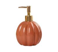Dispensador de jabón de calabaza, botella naranja recargable con otoño de | Dispensador de jabón de cerámica estilo otoño para el hogar, viajes de negocios, fiesta, baño, hotel, vacaciones, lavabo