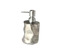 Dispensador de jabón de cerámica, Botella vacía, Bomba Robusta, dispensador a presión, Botella de loción for encimera, for Cocina, Hotel. Gastador de Bombas(Silver)