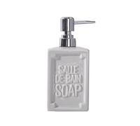 Dispensador de jabón de cerámica Cuadrado de 13.8 oz, Estilo nórdico, con Cabezal de Bomba galvanizado, dispensador de loción de encimera Resistente. Gastador de Bombas(Gray A)