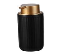 Dispensador de jabón de cerámica de 13.5 oz, Elegante dispensador de encimera for Fregadero de Cocina, baño, Aseo y Hotel. Gastador de Bombas(Black A)