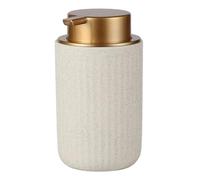 Dispensador de jabón de cerámica de 13.5 oz, Elegante dispensador de encimera for Fregadero de Cocina, baño, Aseo y Hotel. Gastador de Bombas(Beige A)