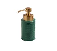 Dispensador de jabón de cerámica de 300 ml (10,1 oz), Acabado esmaltado Mate, horneado a Alta Temperatura, Botella de loción for encimera. Gastador de Bombas(Groen)