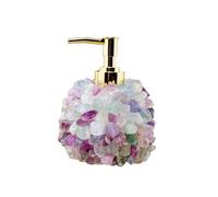 Dispensador de jabón de Cristal de Cuarzo Natural, Botella de Bomba de loción Recargable de 100ml/3,3oz, dispensador de jabón de Manos de Piedra Natural