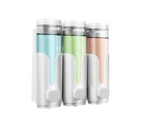 Dispensador De Jabón De Ducha 3 En 1 - Dispensador De Champú Montado En La Pared, Organizador De Compartimentos | Soporte De Jabón Líquido NoDrill con Fácil Apertura De Recarga, Dispnsador De Ba