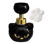 Dispensador de jabón de Espuma de Gato Diseño de Forma de Patada Fun Funy Press System de Recarga Bottles Reutilizables de champú para baño Finz