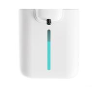 Dispensador de jabón de espuma montado en la pared de 500 ml con niveles de salida ajustables y sensor automático para dispensación de jabón higiénico y táctil (espuma blanca)