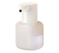 Dispensador de jabón de gel con funcionamiento manos libres, 4 niveles de dispensación ajustables, construcción nominal IPX5, tanque visible de 500 ml, para fregaderos del hogar y la oficina (blanco)