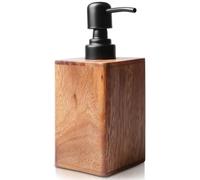 Dispensador de jabón de madera, dispensador de jabón de nogal para el hogar, baño, hotel, prensa fácil de rellenar, botella de champú, dispensador de jabón líquido
