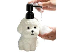 Dispensador de jabón de mano, 400 ml, recipiente de recambio de cerámica en forma de perro para loción líquida, dispensador de jabón de manos, para acondicionador, loción, lavabo, ducha, inauguración