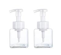 Dispensador de jabón de mano con, Dispensador de jabón espumoso, botella Mousse tipo empuje, contenedor almacenamiento líquidos viaje, Multicolor(250ml White*2)