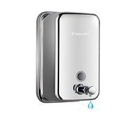 Dispensador de jabón de Mano, dispensador Manual de jabón de Acero Inoxidable para baños comerciales y domésticos, Montaje en Pared Bomba de jabón líquido para Cocina, Restaurante, Capacidad M-1618