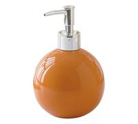 Dispensador De Jabón De Manos, Dispensador De Jabón De Cerámica, Botella De Bomba De Loción Minimalista Moderna Decorativa De Mano Recargable En Forma De Bola Redonda, Naranja