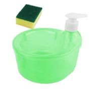 Dispensador de jabón de Manos, dispensador de jabón líquido para Platos, Organizador de Mesa Recargable, Capacidad de Soporte de Esponja de 1000 ml, Bomba de jabón de Cocina y baño para Lavar Platos