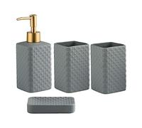 Dispensador de jabón de manos, /Juego Completo De Accesorios Baño, Juegos Decoración for Apartamentos, for, for Su Moderno-gris-3 set(Gray,4 set)