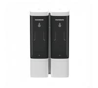 Dispensador de jabón de montaje en pared de 320 ml para gel de ducha, champú y acondicionador en el baño (2 botellas)