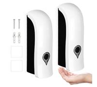 Dispensador de jabón de pared sin taladrar, 2 dispensadores de jabón montados en la pared, 300 ml, dispensador manual de gel de ducha, dispensador de jabón para champú, acondicionador, loción, cocina