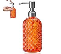 Dispensador de jabón de Vidrio de 400 ml con Bomba, Botella de loción de jabón de Manos Antideslizante Recargable para Aceite Esencial, líquido para Lavar Platos, champú, Gel de Ducha