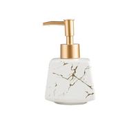 Dispensador de jabón，Dispensador de jabón de baño Bathroom Accessories Classic Ceramic Soap Dispenser Matte Metal Rust-Free Pump Lotion Dispenser Press-on Countertop Soap Pump Home & Kitchen(White)