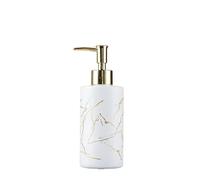 Dispensador de jabón Dispensador de jabón líquido, Botella Vidrio, Tipo Prensa, desinfectante Manos, champú for Inodoro, loción Corporal para baño(White)