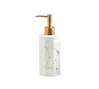 Dispensador de jabón Dispensador de jabón líquido Recargable de cerámica de Lujo, Botella con Bomba for tocador de baño, encimera y Lavabo.(Blanco)