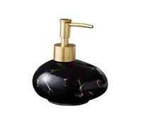 Dispensador de jabón Dispensador De Jabón, Loción Corporal con Estampado Mármol/Botella Dispensadora, Botella Champú Recargable, Adecuado For Decoración Baño/Cocina(Negro)