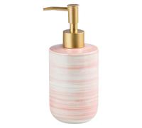 Dispensador de jabón, Dispensador de jabón, loción y champú cerámica rellenable con diseño degradado, bomba for baño, tocador ducha, 350 ml/12,3 oz (1 unidad)(Pink)