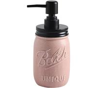 Dispensador de jabón, Dispensador de jabón y loción cerámica rellenable color sólido con bomba for fregadero cocina baño, 480 ml, 8 x 18 cm, 1 unidad(Pink)