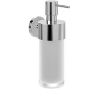 Dispensador de jabón Elements Tender de Villeroy & Boch, dispensador para Montaje en Pared, Hecho de Vidrio Satinado con Soporte de Zinc, Capacidad 230 ml, Cromo