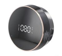 Dispensador de jabón, espuma de gel automático de 300 ml, montaje en pared, sensor inteligente W1, desinfectante de manos con pantalla de temperatura (gel negro)