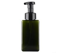 Dispensador de jabón espumoso de 450 ml, botella de bomba recargable para jabón líquido de manos, ducha, champú, cocina, baño, contenedor de plástico con cabezal de bomba reutilizable, marrón (verde)