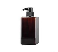 Dispensador de jabón espumoso de plástico de 150 ml con bomba recargable para champú, gel de ducha, jabón de manos, adecuado para baño, cocina, lavandería y salón de belleza (marrón)