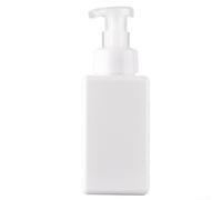 Dispensador de jabón espumoso recargable de 450 ml, botella de bomba multiusos para jabón líquido, gel de ducha y champú (blanco)