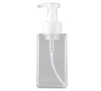 Dispensador de jabón espumoso recargable de 450 ml compatible con jabones líquidos estándar champús y formulaciones de gel de baño (transparente)